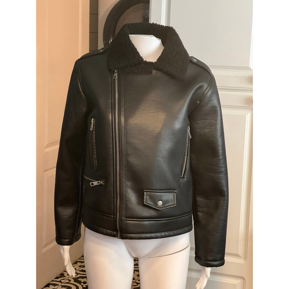 Zara Black Moto Jacket - Picture 2 of 7